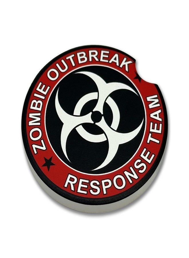 Elektroplate مجموعة إليكتروبليت ميتال هيد، فريق الاستجابة لتفشي الزومبي، قواعد أكواب سيراميك للسيارات (قطر 2.6 بوصة) | مناسبة لجميع السيارات والشاحنات وسيارات الدفع الرباعي وغيرها | ماصة للماء، مانعة للانزلاق، متينة | طقم من قطعتين - Image 5